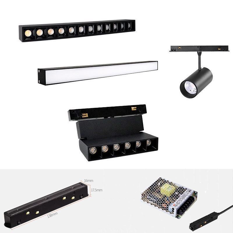 Spot encastré magnétique décoratif sur rail 6 m x 2