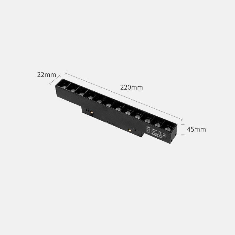 Spot encastré magnétique décoratif sur rail 6 m x 2
