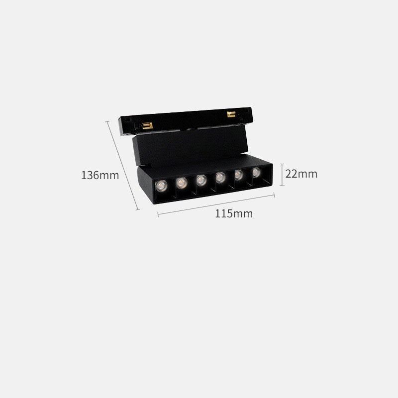 Spot encastré magnétique décoratif sur rail 6 m x 2