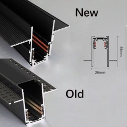 Spot encastré magnétique décoratif sur rail 6 m x 2