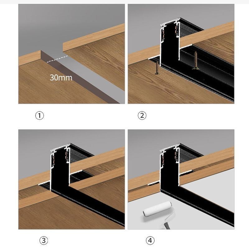 Spot encastré magnétique décoratif sur rail 6 m x 2