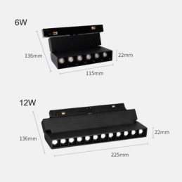 Spot encastré pour rail à grille Spot pour rail à bande Spot magnétique à grille pliable 36 V