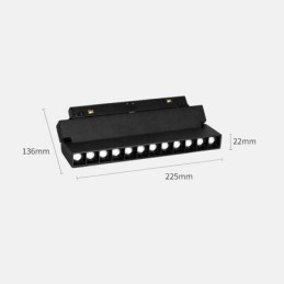 Spot encastré pour rail à grille Spot pour rail à bande Spot magnétique à grille pliable 36 V