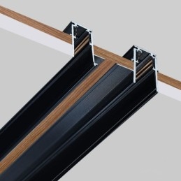 Rails d'éclairage encastrés, profilé de surface magnétique en aluminium, bande lumineuse ultra fine de 100 cm