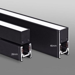 Rails d'éclairage encastrés, profilé de surface magnétique en aluminium, bande lumineuse ultra fine de 100 cm