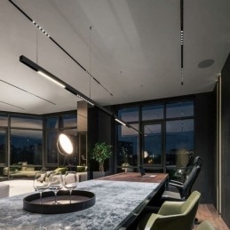 Rails d'éclairage encastrés, profilé de surface magnétique en aluminium, bande lumineuse ultra fine de 100 cm