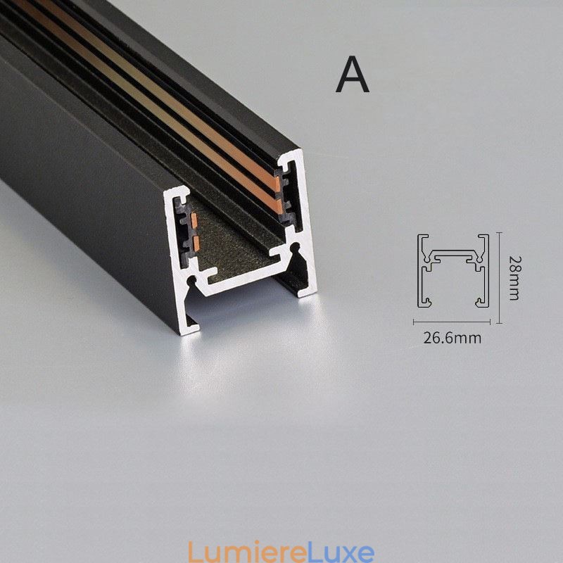 Rails d'éclairage encastrés, profilé de surface magnétique en aluminium, bande lumineuse ultra fine de 100 cm