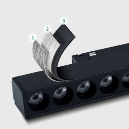 Spot encastré pour grille de rail Spot en bande Spot magnétique pour grille de rail 36 V