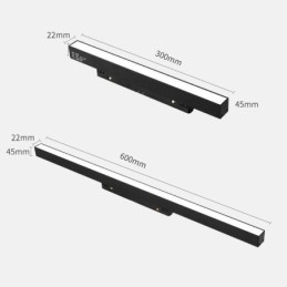 Projecteur linéaire magnétique encastré sur rail 36 V