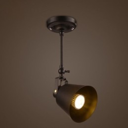Plafonnier rustique en fer style campagne vintage
