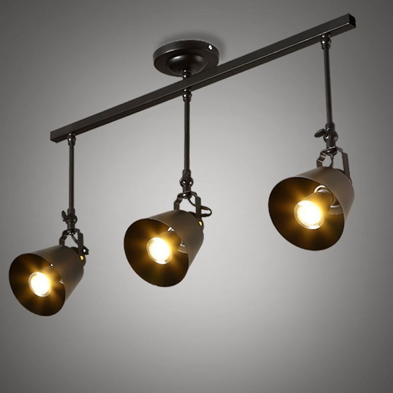 Plafonnier rustique en fer style campagne vintage