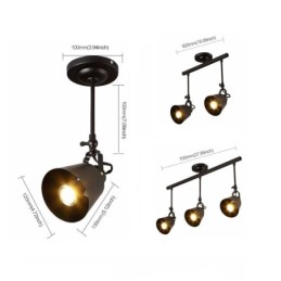Plafonnier rustique en fer style campagne vintage