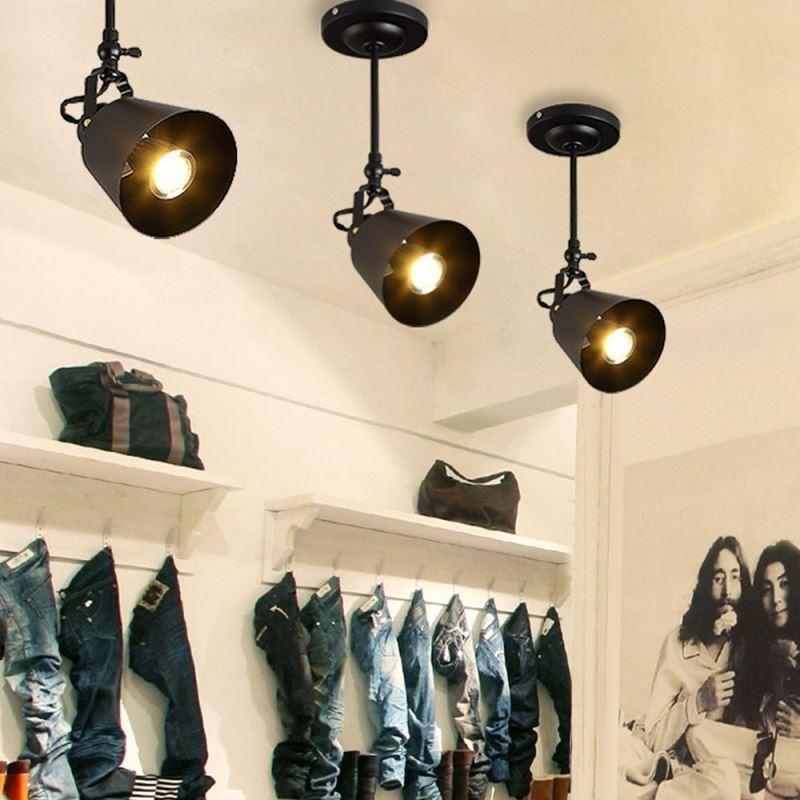 Plafonnier rustique en fer style campagne vintage