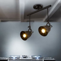 Plafonnier rustique en fer style campagne vintage