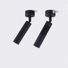 Spot de plafond noir rotatif COB (lumière unique)
