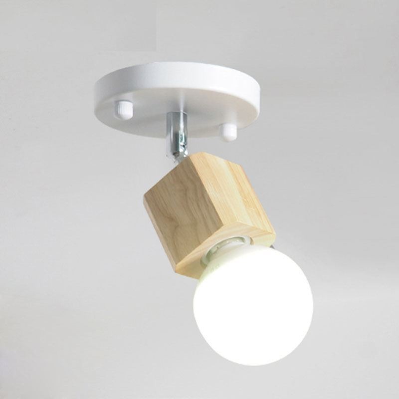 Plafonnier blanc moderne à mini-projecteur simple (lumière unique)