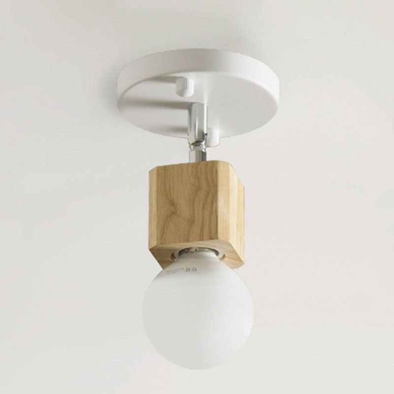 Plafonnier blanc moderne à mini-projecteur simple (lumière unique)