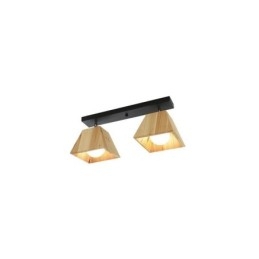 Spot de plafond rotatif à quatre prismes en bois nordique