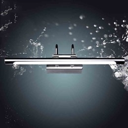 Appliques murales de salle de bain en acier inoxydable et acrylique, éclairage de maquillage, blanc froid et blanc chaud (dimensions : 57 x 13,5 x 15 cm)