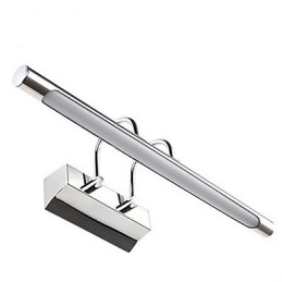 Appliques murales de salle de bain en acier inoxydable et acrylique, éclairage de maquillage, blanc froid et blanc chaud (dimensions : 57 x 13,5 x 15 cm)