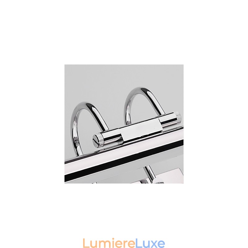 Appliques murales de salle de bain en acier inoxydable et acrylique, éclairage de maquillage, blanc froid et blanc chaud (dimensions : 57 x 13,5 x 15 cm)