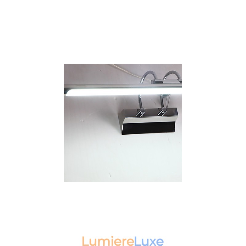 Appliques murales de salle de bain en acier inoxydable et acrylique, éclairage de maquillage, blanc froid et blanc chaud (dimensions : 57 x 13,5 x 15 cm)