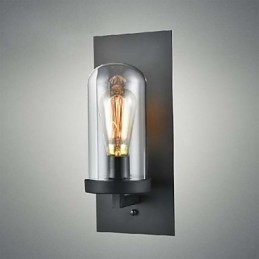 Applique murale en verre et fer de style rustique, lampe murale rétro des États-Unis