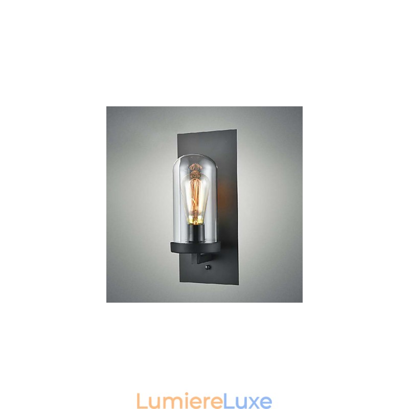 Applique murale en verre et fer de style rustique, lampe murale rétro des États-Unis