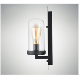 Applique murale en verre et fer de style rustique, lampe murale rétro des États-Unis