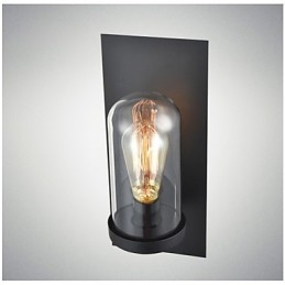 Applique murale en verre et fer de style rustique, lampe murale rétro des États-Unis