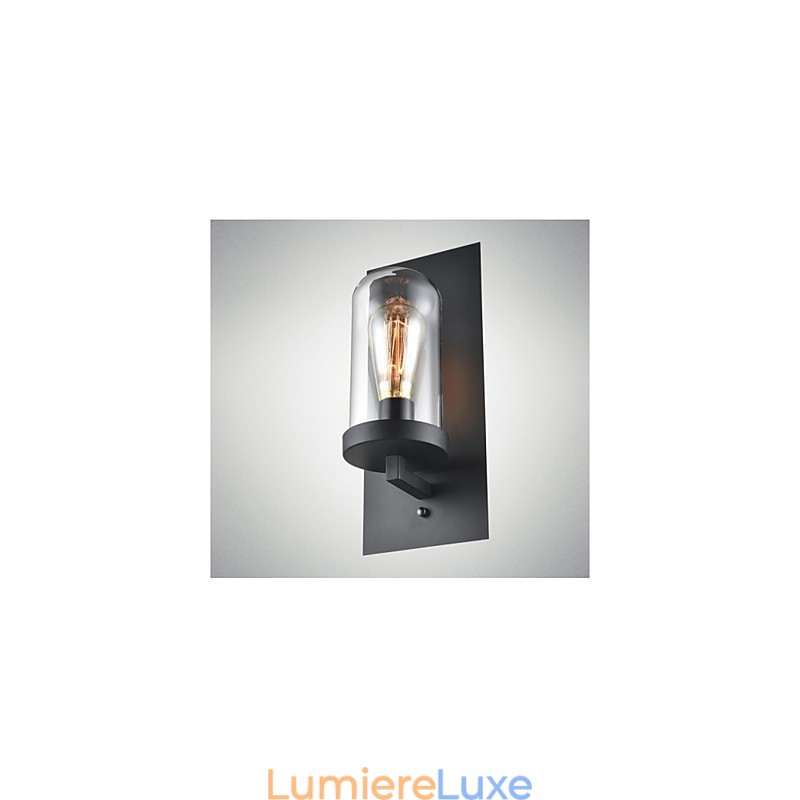 Applique murale en verre et fer de style rustique, lampe murale rétro des États-Unis