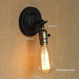 Ampoule Edison Allée Rétro Minimaliste Chevet Allée Café Terrasse Canal Mini Applique Murale