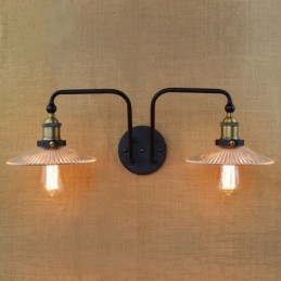 Style nordique industriel personnalité créative chambre intérieur café méditerranéen mur verre double fer
