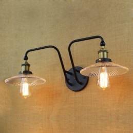 Style nordique industriel personnalité créative chambre intérieur café méditerranéen mur verre double fer