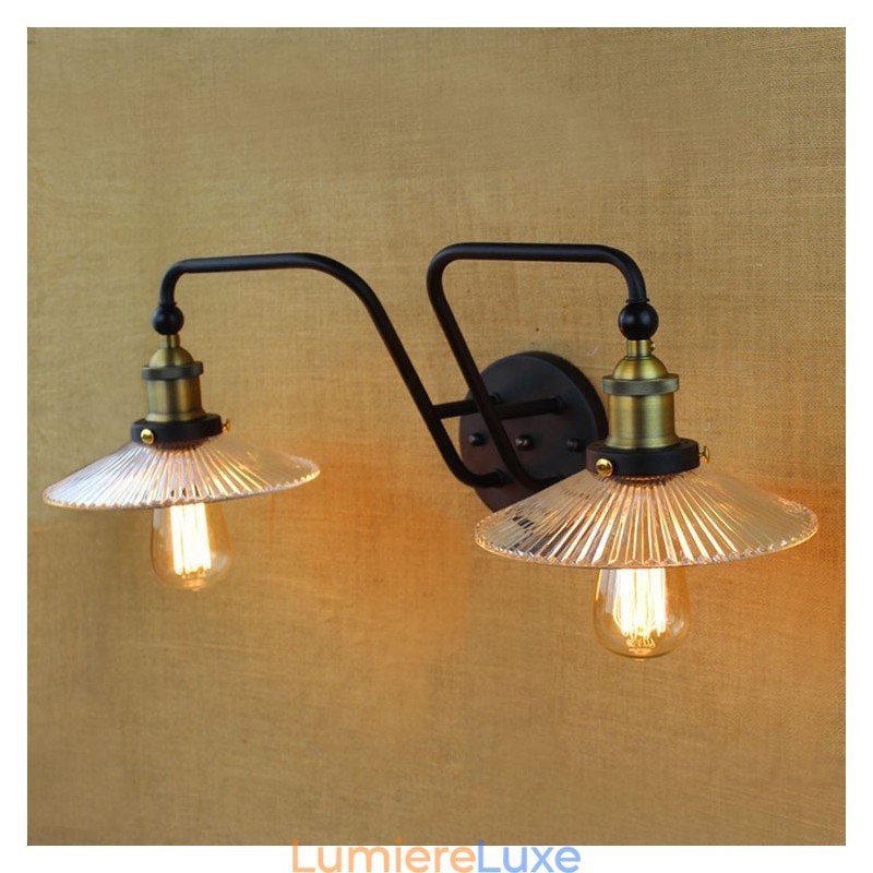 Style nordique industriel personnalité créative chambre intérieur café méditerranéen mur verre double fer