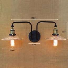 Style nordique industriel personnalité créative chambre intérieur café méditerranéen mur verre double fer