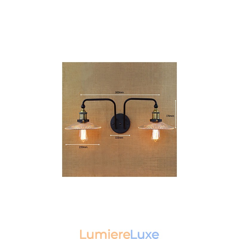 Style nordique industriel personnalité créative chambre intérieur café méditerranéen mur verre double fer
