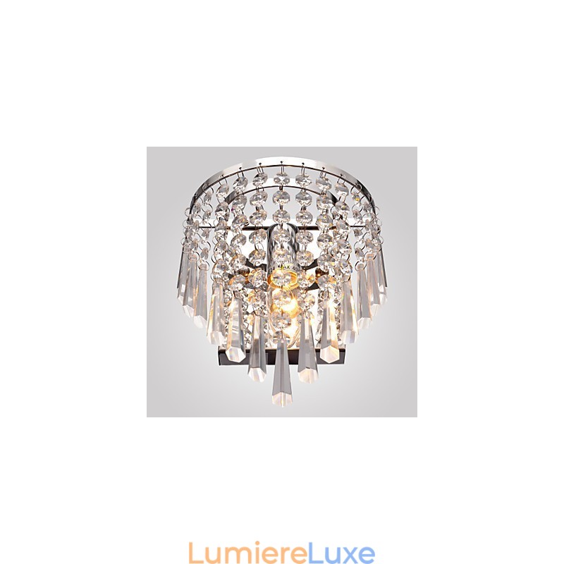 Applique murale semi-circulaire en cristal