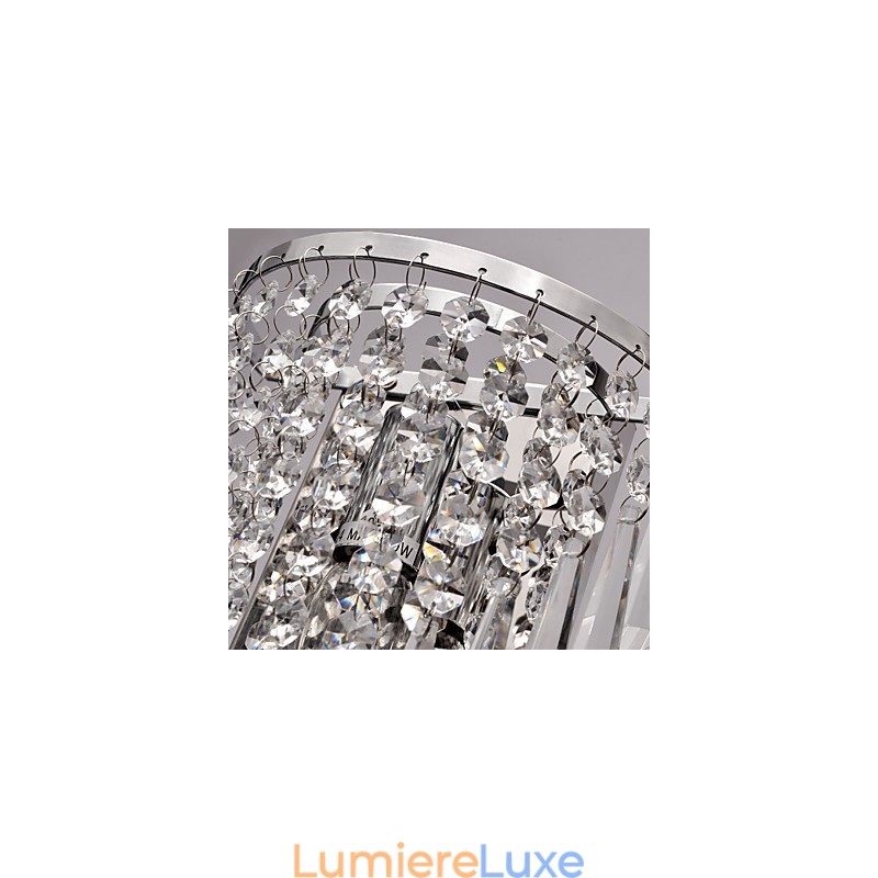Applique murale semi-circulaire en cristal