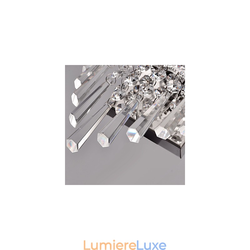 Applique murale semi-circulaire en cristal