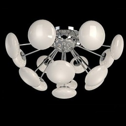 Lampe suspendue circulaire en verre de style européen, style restaurant moderne