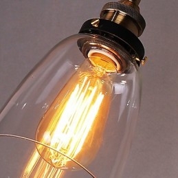 Applique murale industrielle en verre avec base en métal, style Edison, luminaire décoratif pour salle à manger, bureau, couloir