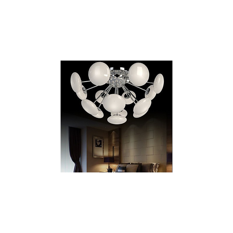 Lampe suspendue circulaire en verre de style européen, style restaurant moderne