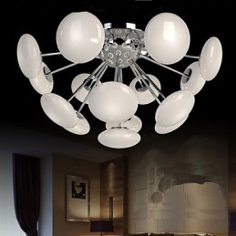 Lampe suspendue circulaire en verre de style européen, style restaurant moderne