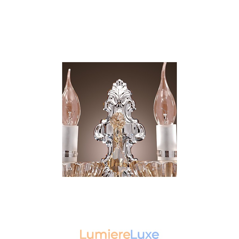 Applique murale élégante en cristal à 2 lumières