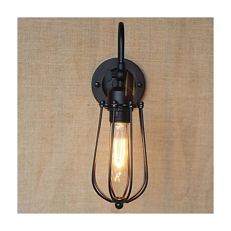 Lampe de salon de style campagnard américain, chambre à coucher, balcon, lampe de chevet minimaliste noire mate, art décoratif mural Lampe de salon de style campagnard américain, chambre à coucher, balcon, lampe de chevet minimaliste noire mate, art décoratif mural