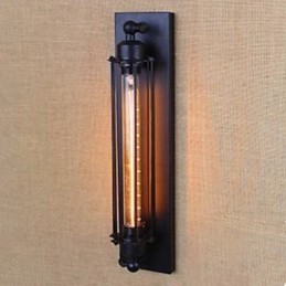 Lampe murale décorative en forme de flûte avec ampoules Edison