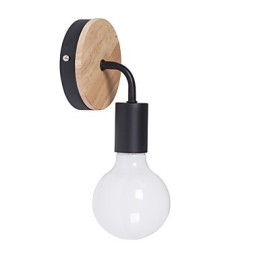 Applique murale d'intérieur Edison en fer 110 V 220 V pour couloir, escaliers, applique, ampoule, luminaire noir et blanc