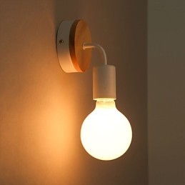 Applique murale d'intérieur Edison en fer 110 V 220 V pour couloir, escaliers, applique, ampoule, luminaire noir et blanc