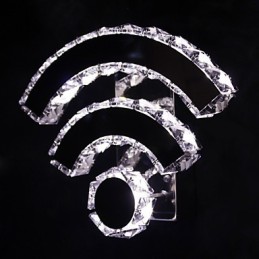 Appliques murales en cristal WIFI Cristal Moderne Contemporain Lit Salon Hôtel Métal